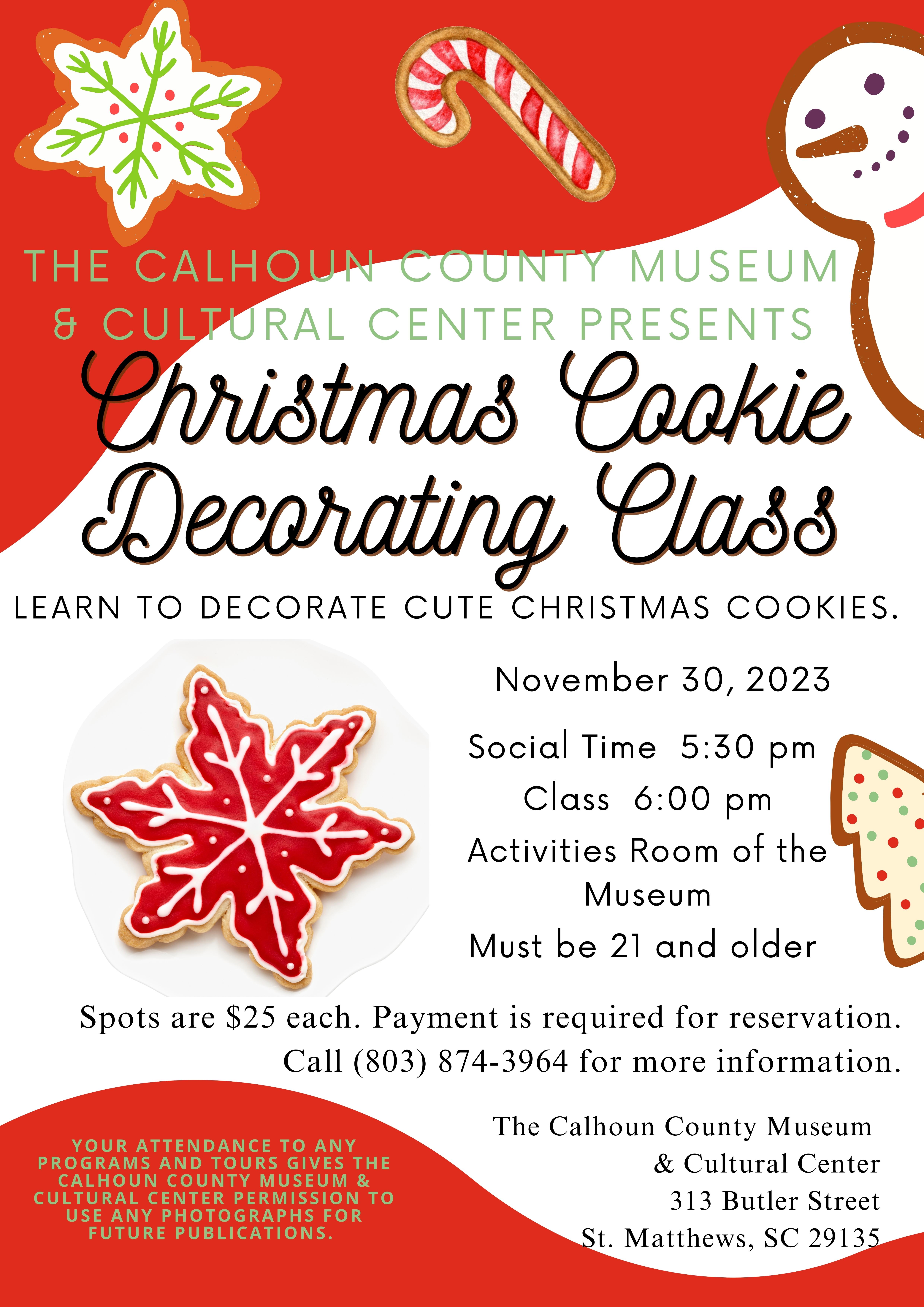 Red and Brown Christmas Cookie Exchange Event Poster 6